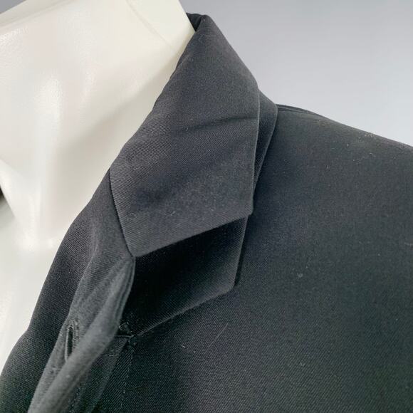 COMME des GARCONS HOMME PLUS 2022 Size S Black Wool Notch Lapel Jacket - Picture 2 of 9